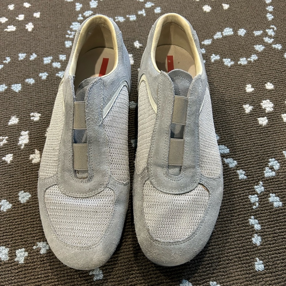 Prada grey slip on sneakers never worn